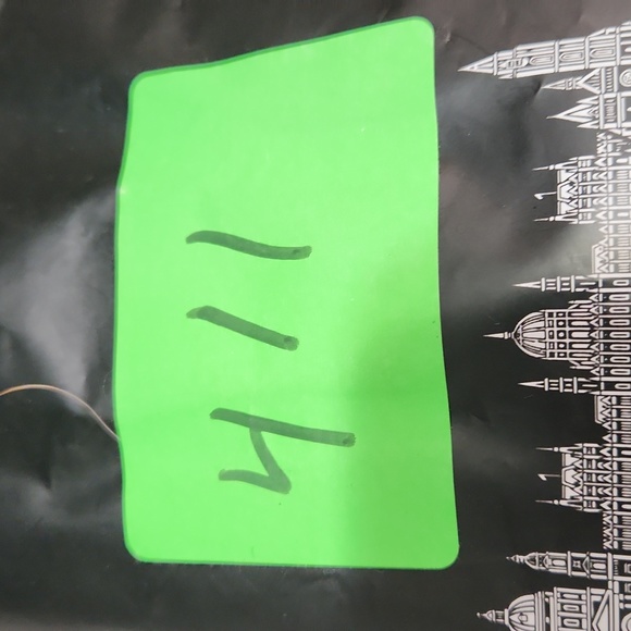 NEW LOOK BLUE/GOLD CHAIN SPLIT HEM HIGH WAIST TROUSERS SIZE LARGE - Picture 16 of 16